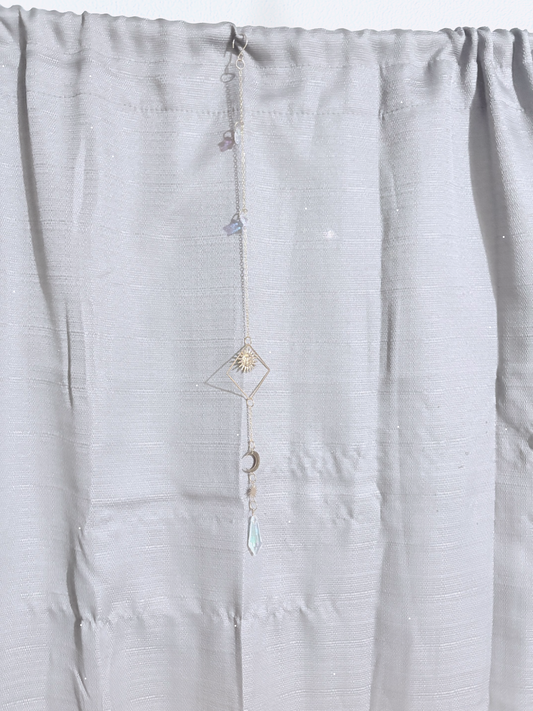 Light blue fabric with decorative elements on a white background
